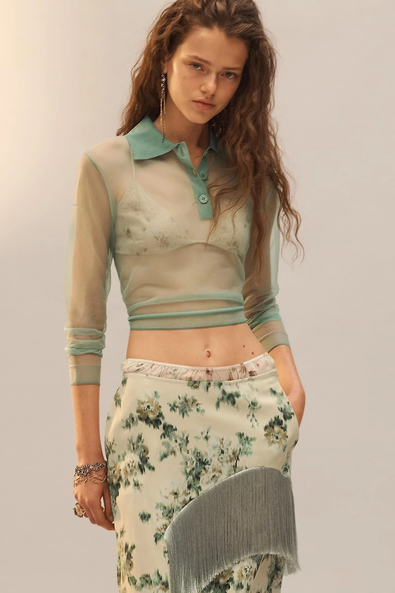 LIMITED EDITION FLORAL FRINGE SKIRT