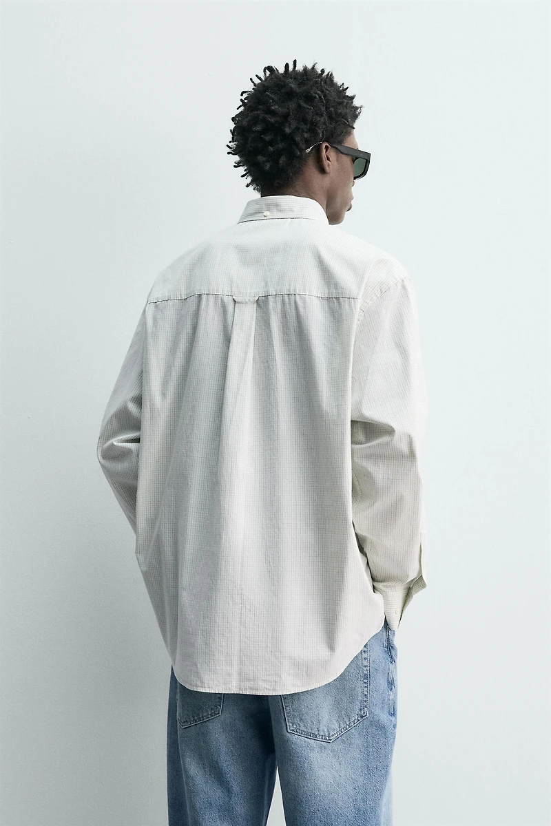 CHECK POPLIN SHIRT