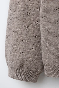 PULL EN MAILLE FLEURS BRODÉES