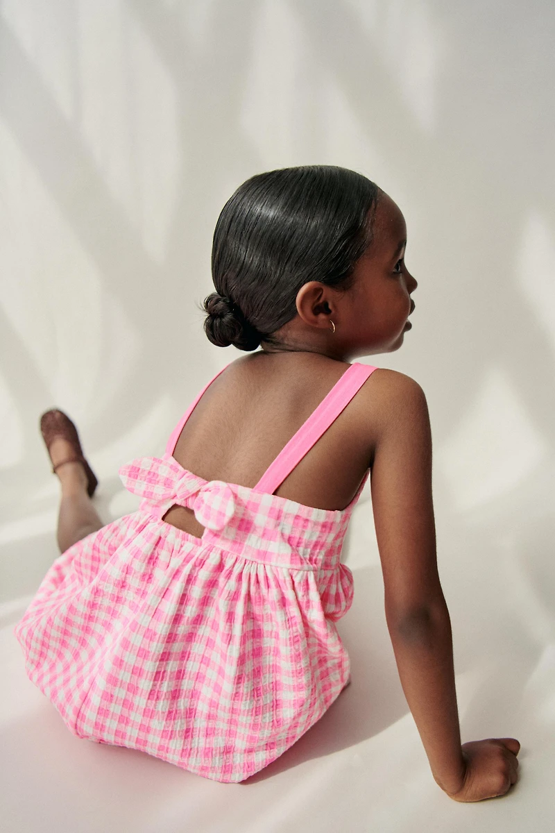 ROBE TEXTURÉE IMPRIMÉE LACET