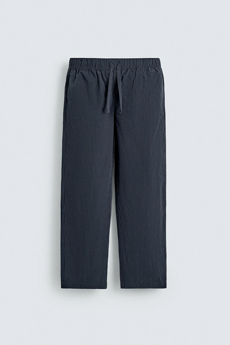 CONTRAST FLOWY PAJAMA SET