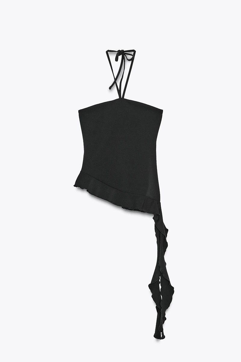 RUFFLED TEXTURED TOP