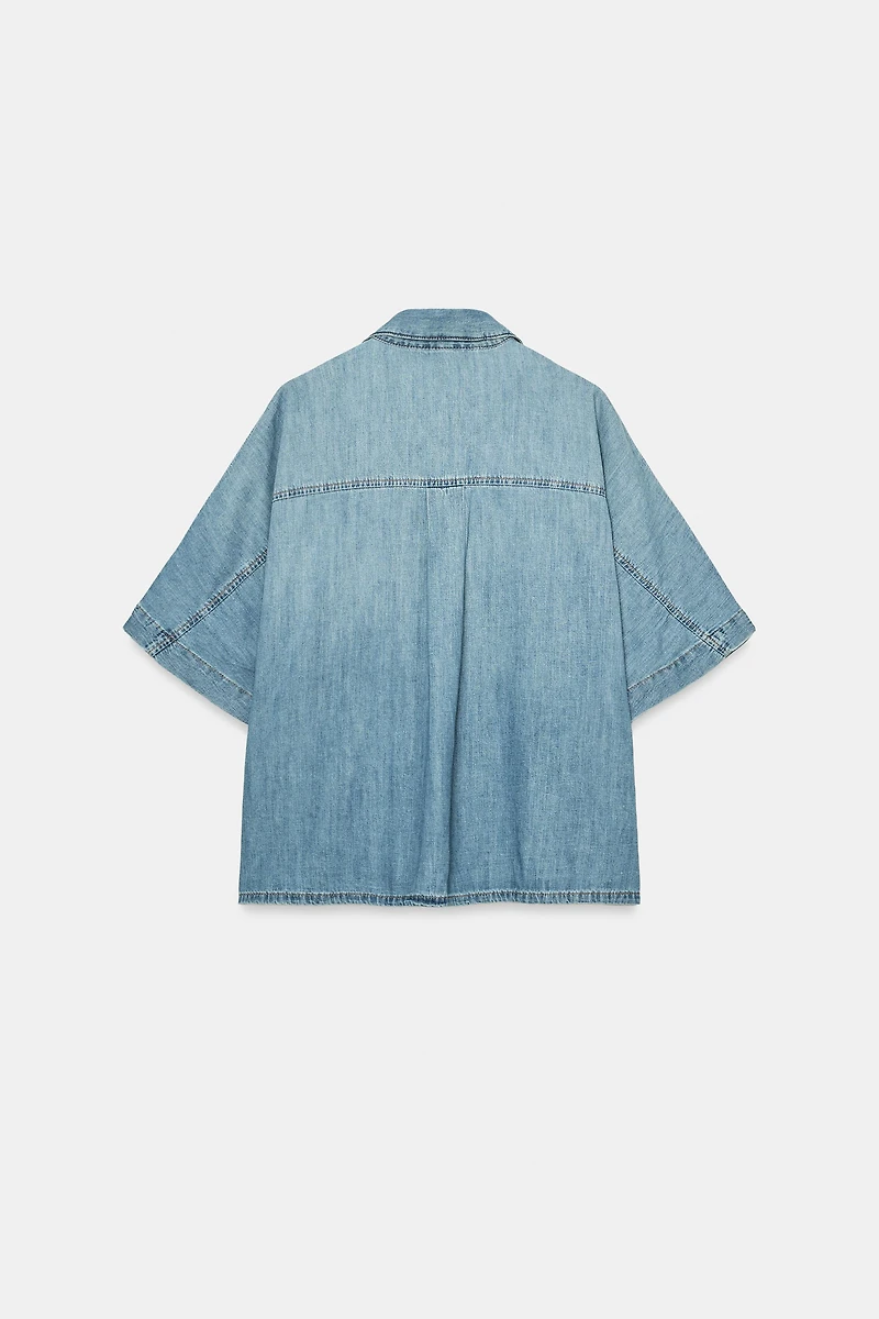 SHORT SLEEVE TRF DENIM SHIRT