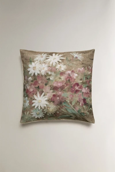 FLORAL THROW PILLOW COVER