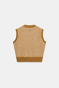 HERRINGBONE WOOL VEST