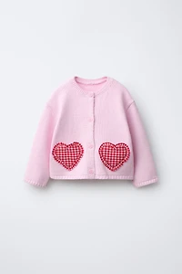 HEART POCKET CARDIGAN