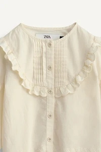 LIMITED EDITION EMBROIDERED RUFFLED FLORAL SHIRT