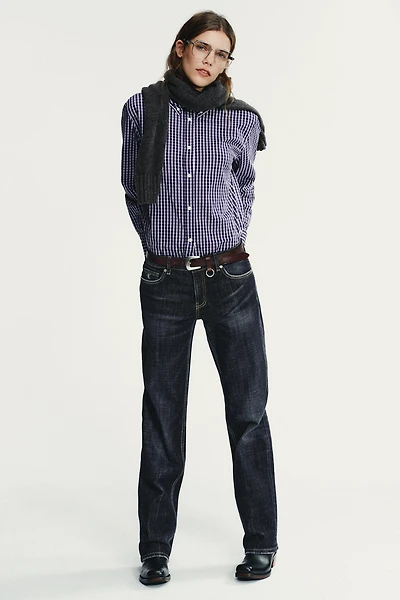 PLAID POPLIN SHIRT
