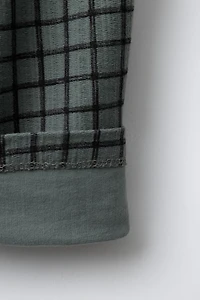 PLAID STRAIGHT PANTS