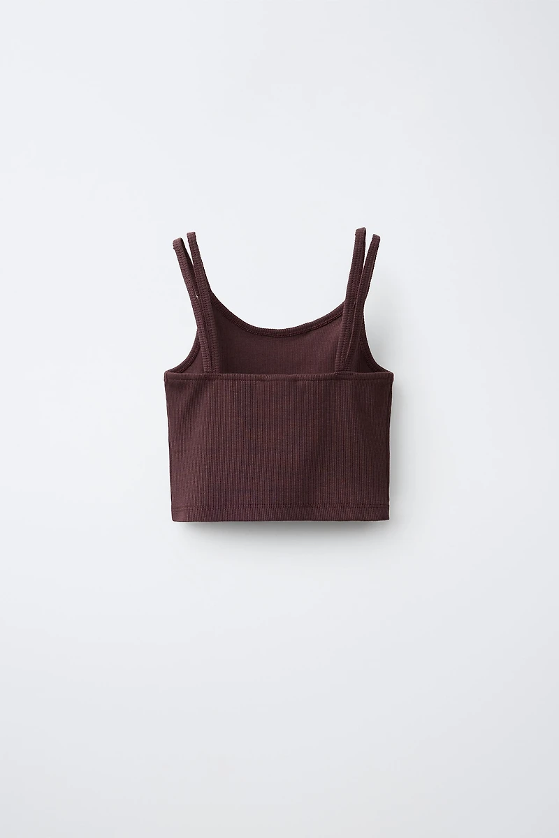 RIBBED TOP AND STRAIGHT PANTS SET