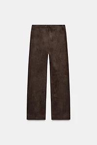 FAUX SUEDE PANTS