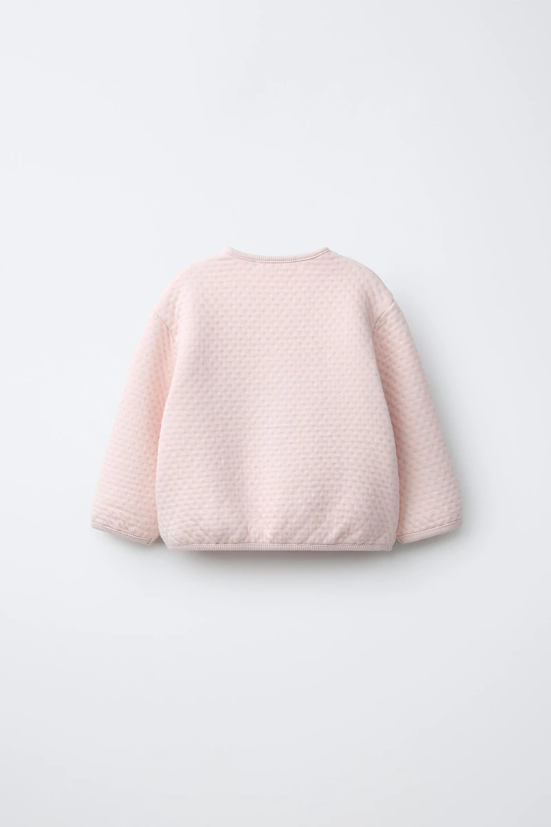 EMBROIDERED RUFFLY PADDED JACKET
