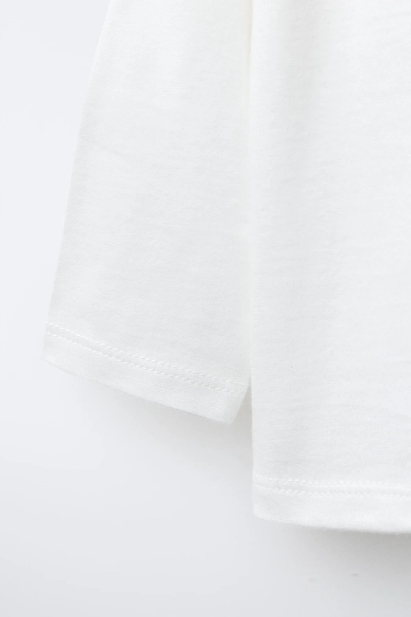 T-SHIRT APPLIQUÉ ANIMAUX EN VELOURS BOUCLÉ OURSONS