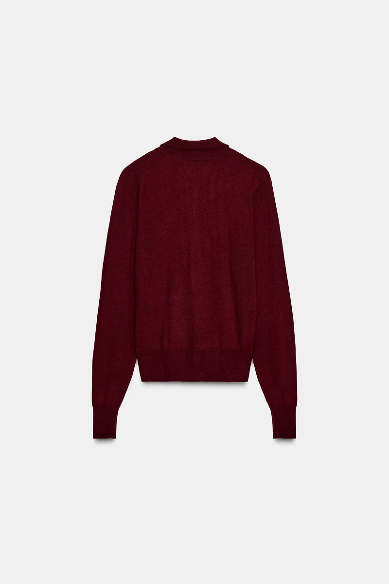 WOOL BLEND POLO SHIRT WITH POCKET