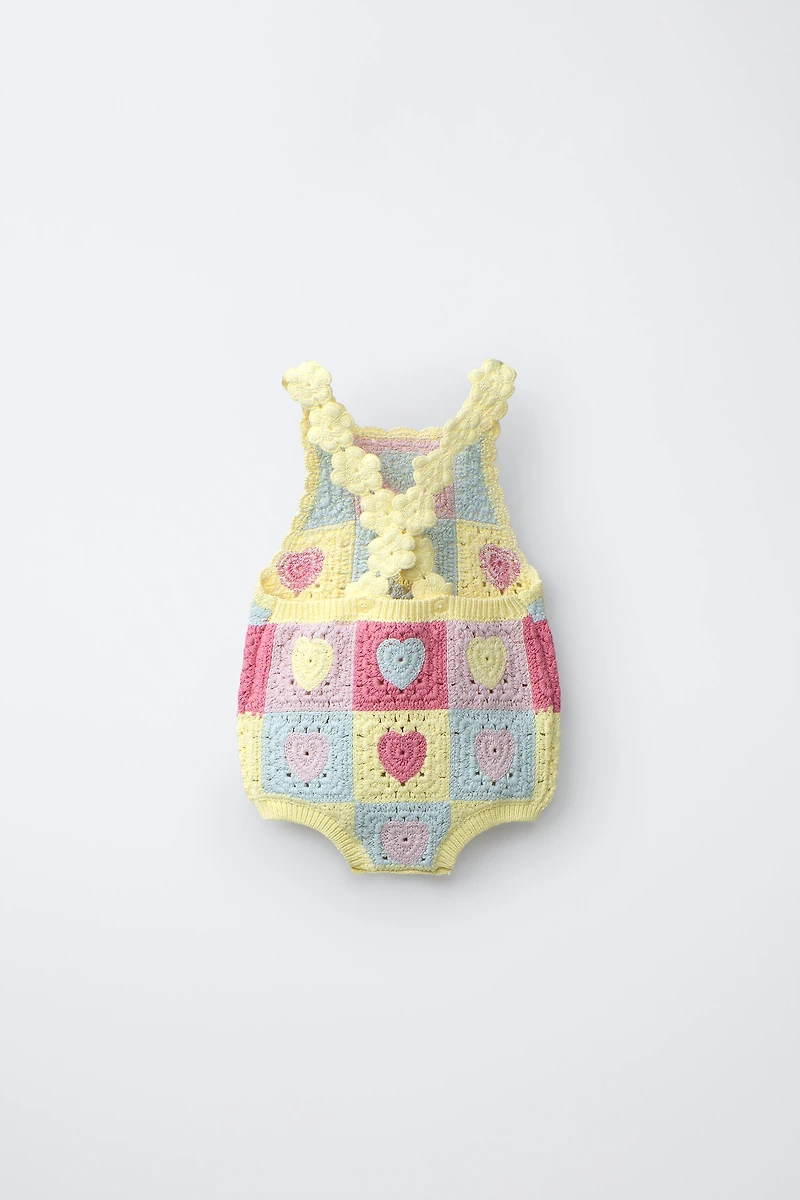 HEART KNIT ROMPER