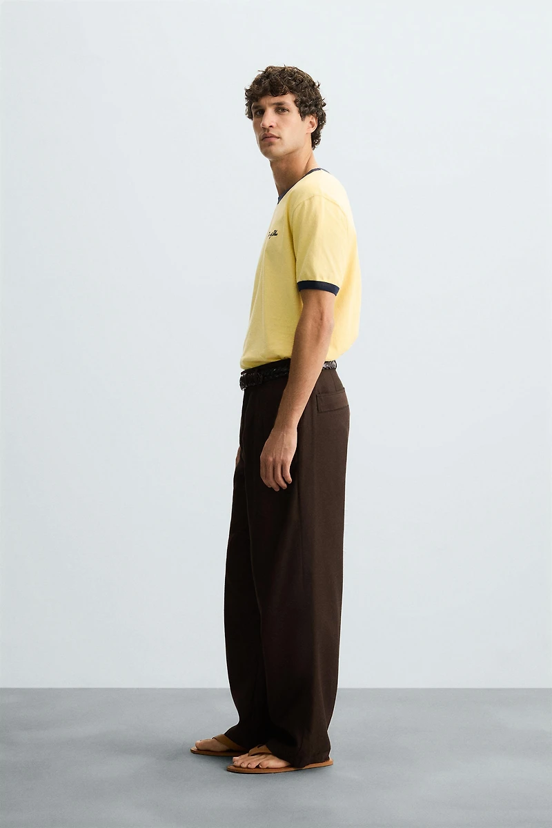 WASHED RIB EMBROIDERED T-SHIRT