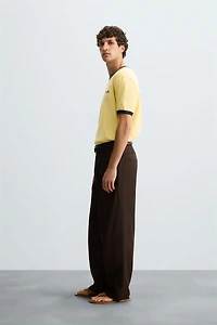 WASHED RIB EMBROIDERED T-SHIRT