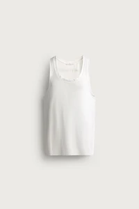 RIB TANK TOP WITH MATCHING TRIM