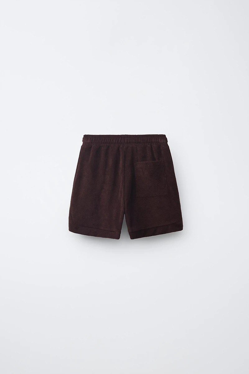 TERRYCLOTH EFFECT SHORTS