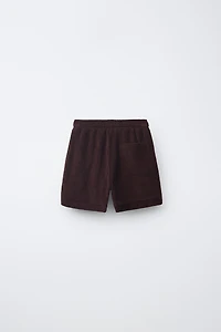 TERRYCLOTH EFFECT SHORTS