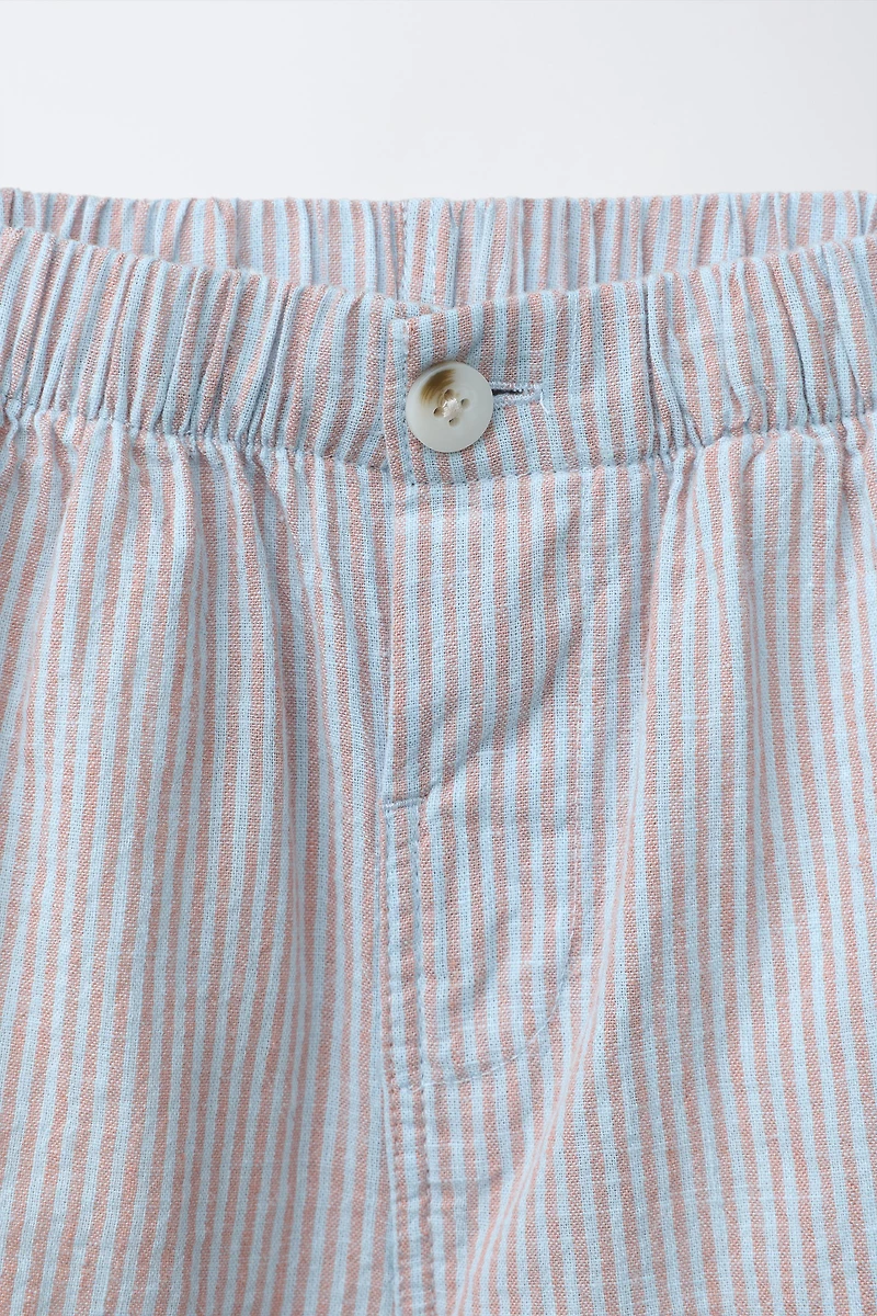 EMBROIDERED STRIPED SHORTS