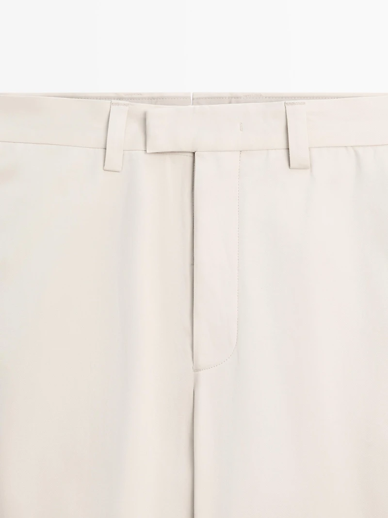 Tailored fit barrel trousers