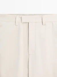 Tailored fit barrel trousers