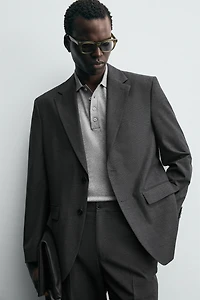 PLAID SUIT BLAZER