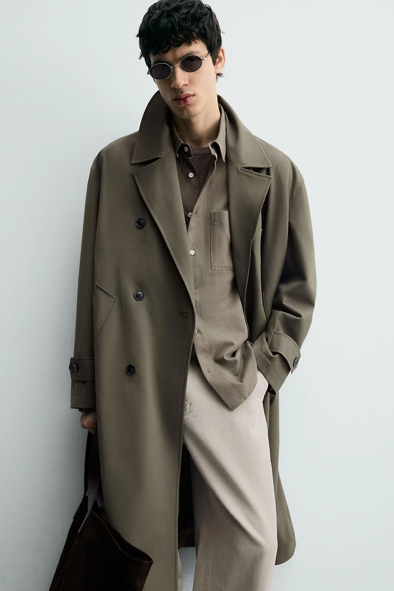 FLOWY OVERSIZED FIT TRENCH COAT
