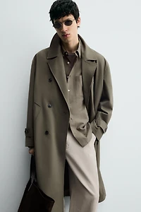 FLOWY OVERSIZED FIT TRENCH COAT