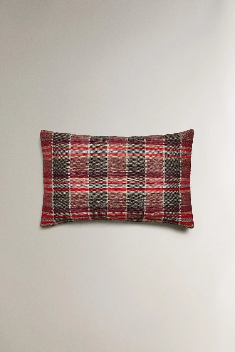 CHECK THROW PILLOW COVER