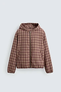 CHECKERED HOODIE JACKET