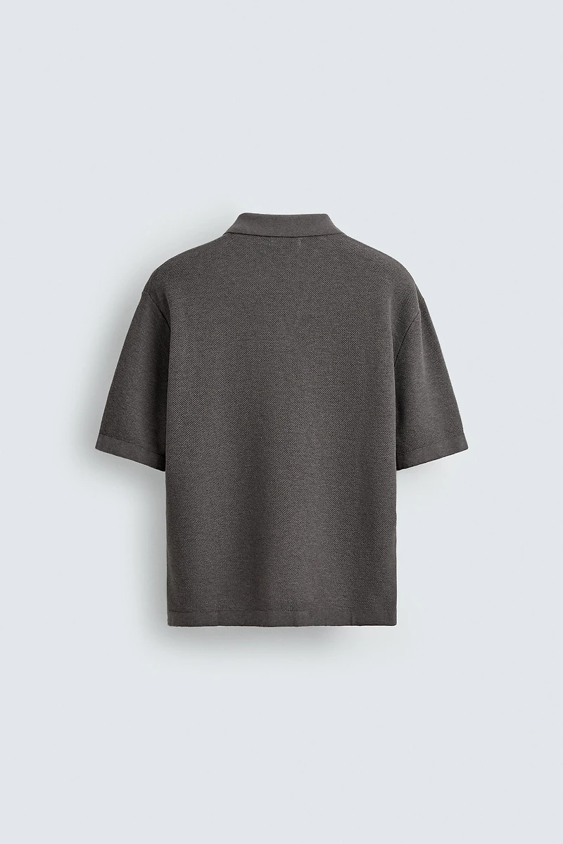 RELAXED FIT KNIT POLO SHIRT