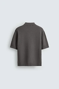RELAXED FIT KNIT POLO SHIRT