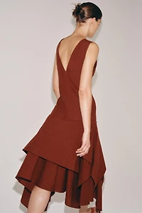 ROBE ASYMÉTRIQUE À RAYURES ZW COLLECTION
