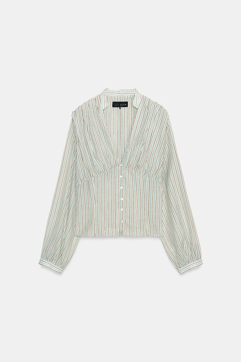 CHEMISE À RAYURES TAILLE AJUSTÉE