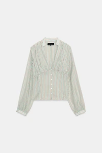 CHEMISE À RAYURES TAILLE AJUSTÉE