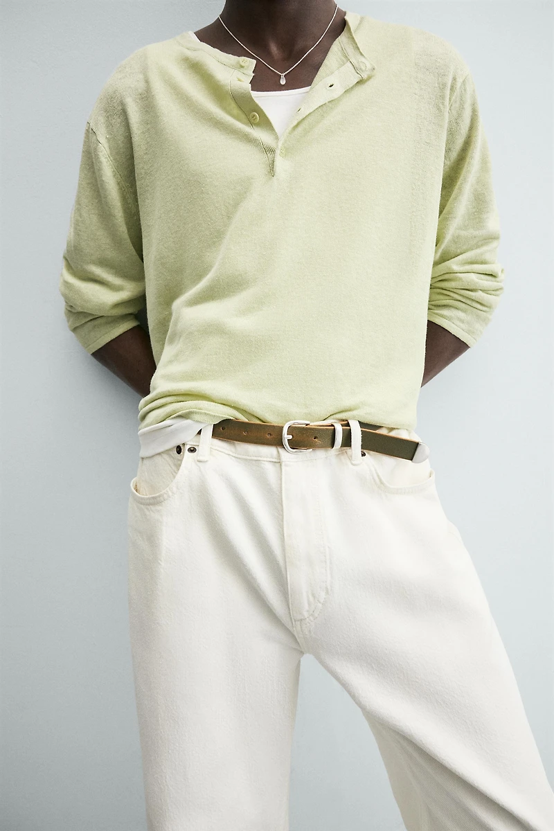 100% HEMP HENLEY JUMPER
