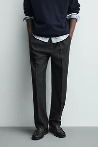 PANTALON REGULAR FIT À PLIS