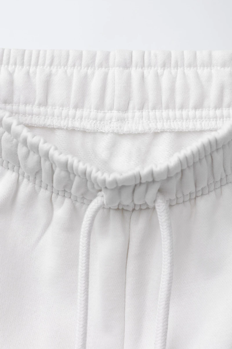 TEXT PRINT WIDE LEG PANTS