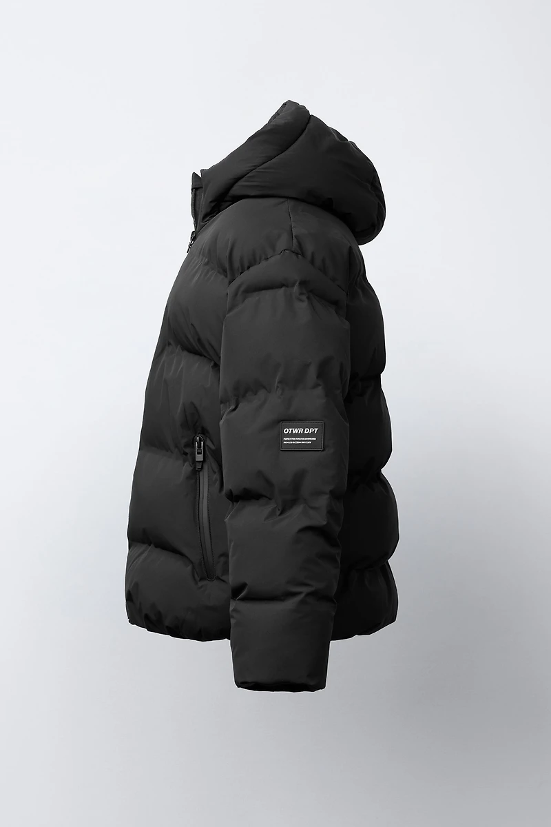 WATER REPELLENT LABEL PADDED COAT