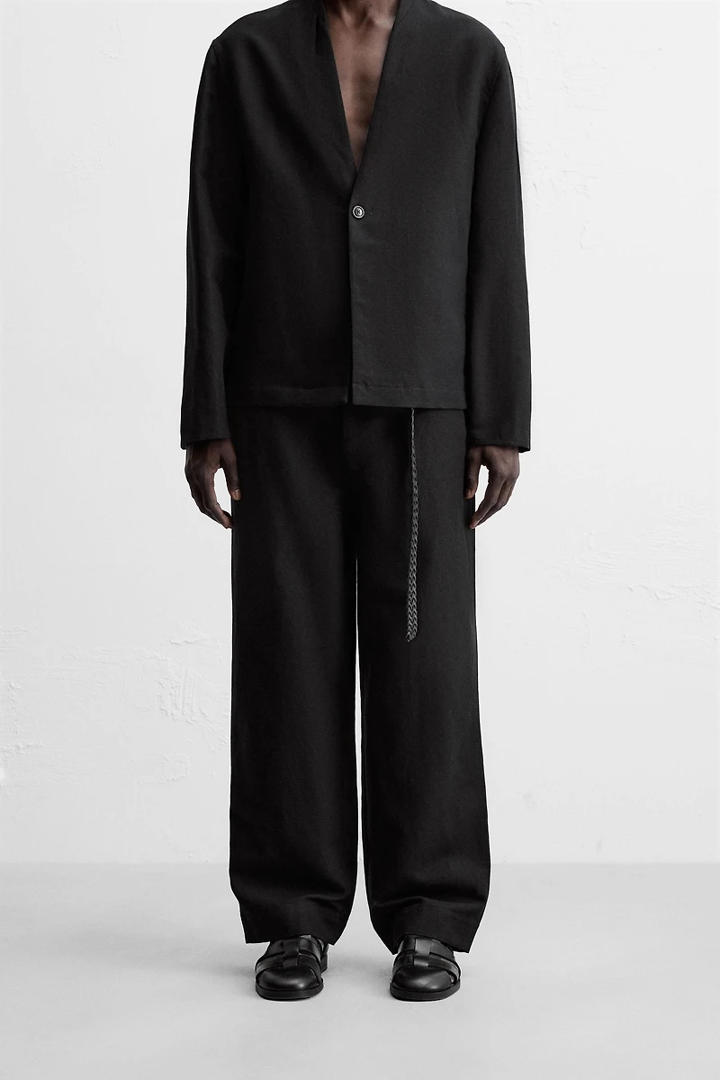 COTTON - LINEN SUIT PANTS