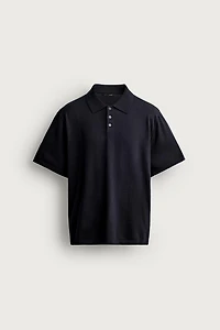 POLO REGULAR FIT EN MAILLE MÉLANGE DE COTON