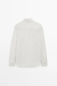 Regular fit linen blend shirt
