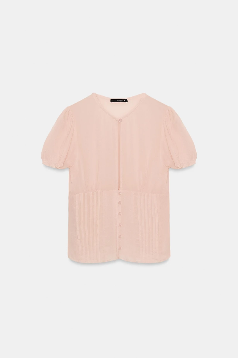 SEMI-SHEER GEORGETTE TOP