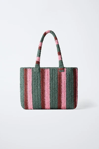 STRIPED TOTE BAG