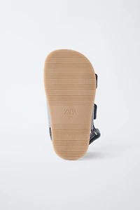 DOUBLE STRAP LEATHER BAREFOOT SANDALS