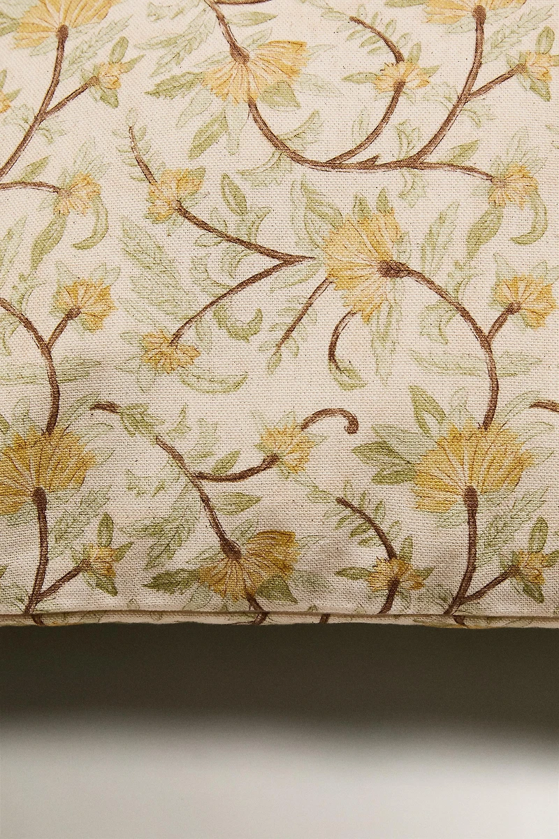 HOUSSE DE COUSSIN FLEURS