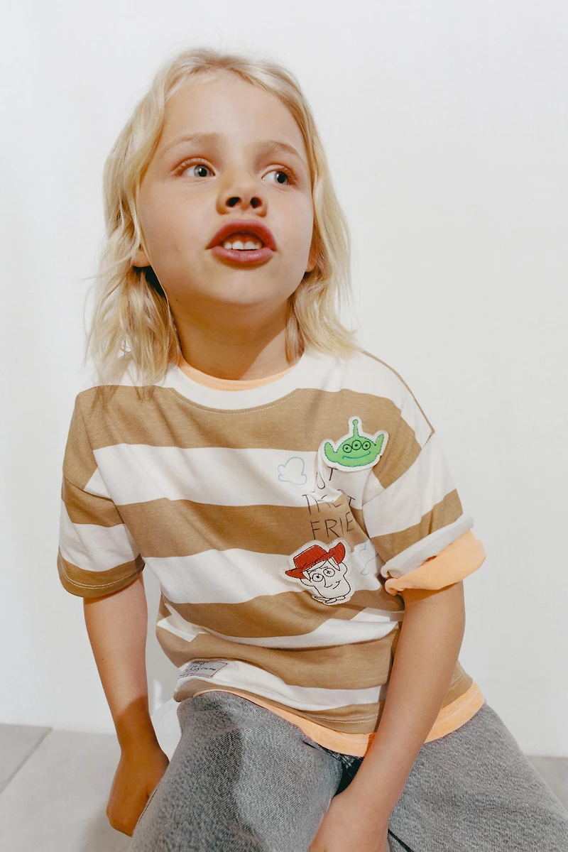 STRIPED TOY STORY © DISNEY PIXAR PATCH T-SHIRT
