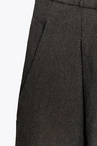 PLEATED LINEN BLEND PANTS ZW COLLECTION